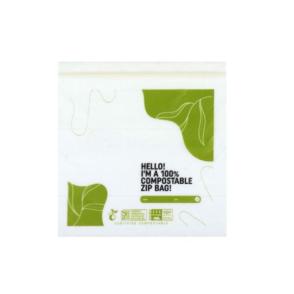 Wholesale Sustainable Eco Friendly 100% Biodegradable extra Strengthen clear Compostable Zipper Packaging Bags for Food Storage