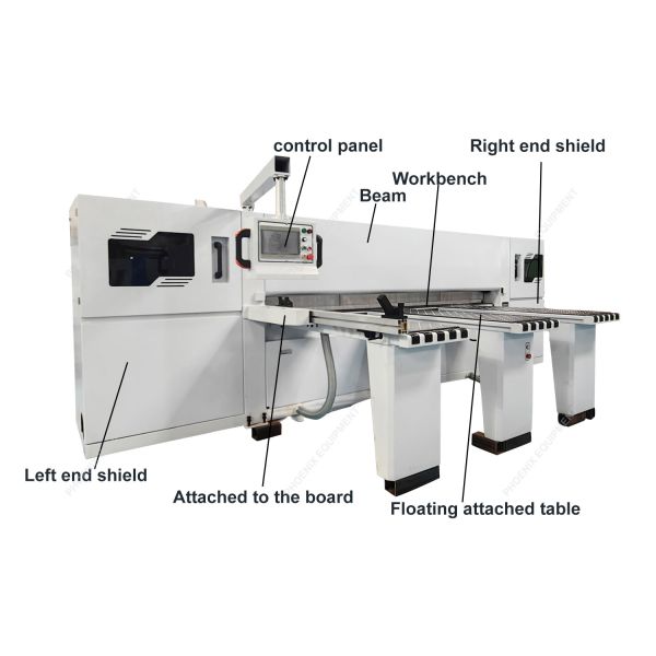 16.5kw Power Computerized CNC Automatic Wood Panel Cutting Beam Saw for Woodworking