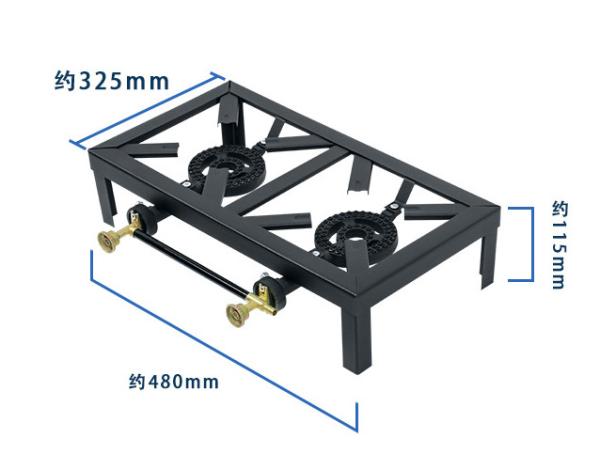 fierce fire double-head stove with bracket cast iron stove high-power gas cooker outdoor patio gas grill appliances