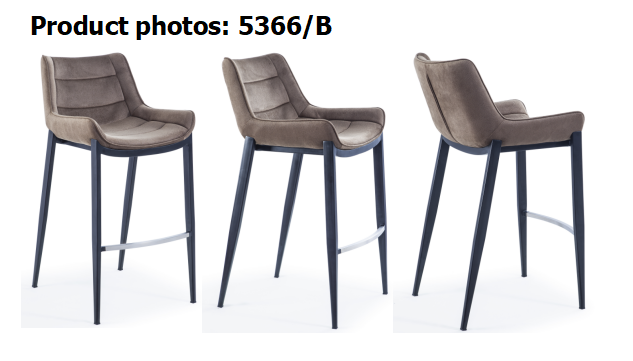 PU Black Painted Frame 75cm Leisure Modern Bar Chair