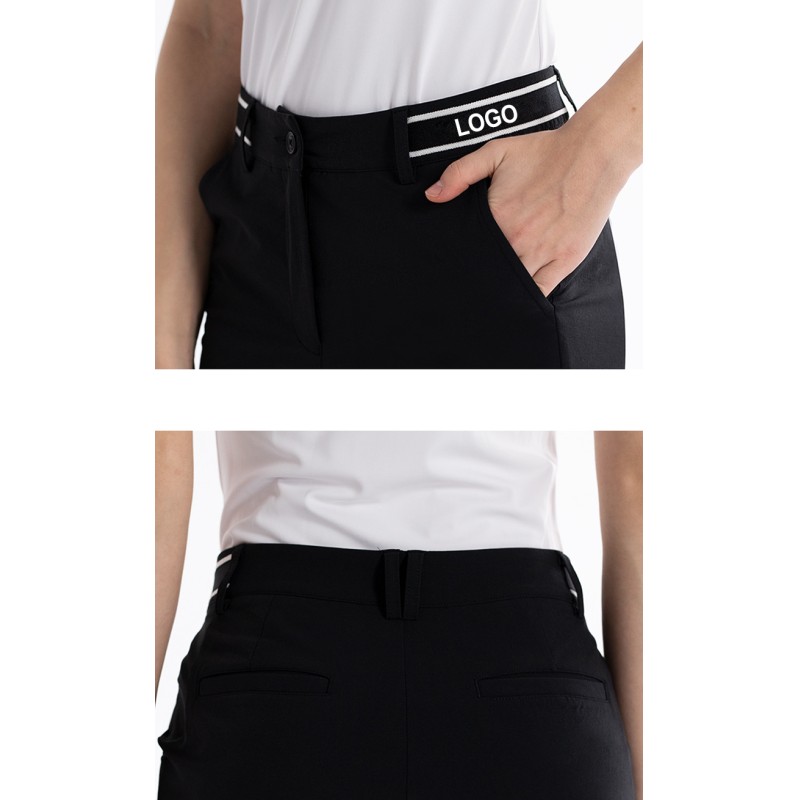 Women Elegant Micro Flare Golf Pants Slim Fit Height Boosting Ladies Golf Trousers