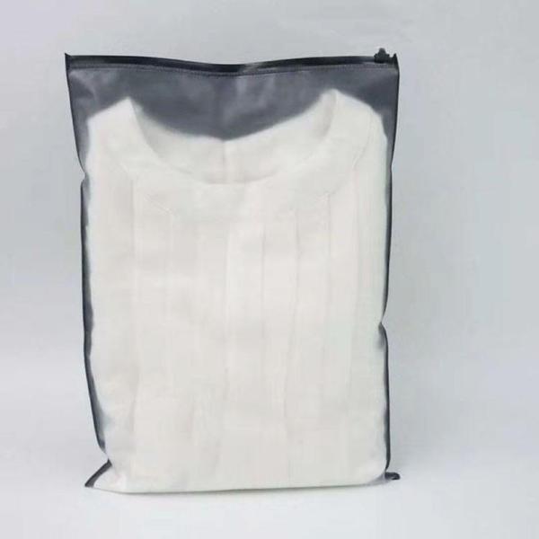 Custom Zipper Lock PVC Plastic Packing Bag Black Frosted For Clothes