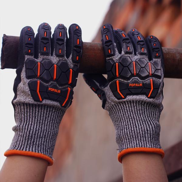 Premium 13 Gauge Nitrile TPR Impact-Resistant Safety Gloves EN388 4X43CP Durable Gloves