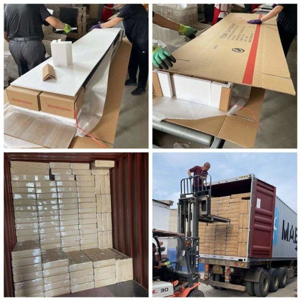 Шкаф шкафа минималистской деревянной двери мебели 4 панели деревянный с ящиками