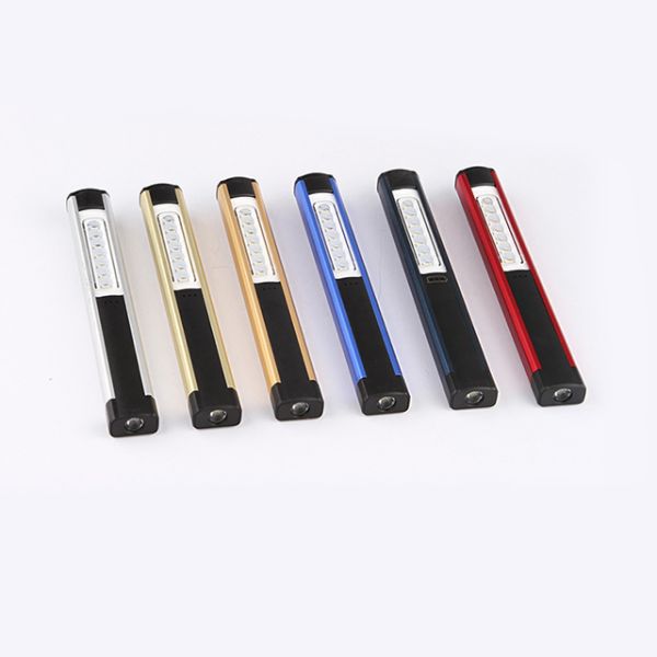 Portable LED Rechargeable Pen Light with Clip and Magnet IP65 Rated DC Power Supply