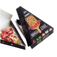 Vente en gros de boîtes de pizza triangulaires personnalisées en carton écologique