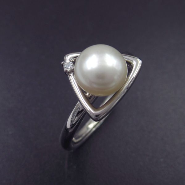 Зацветите кольцо жемчуга формы стерлинговое/выращиванные в питательной среде: пресноводные жемчуга для Веддинг Бридал