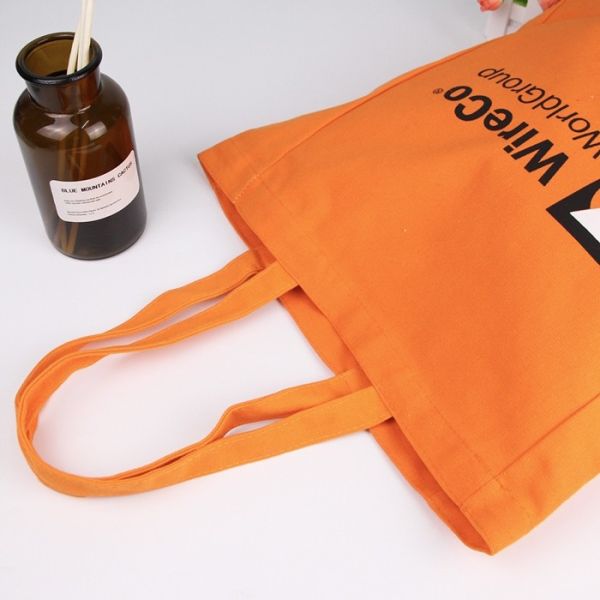 Organic Canvas Cotton Cloth Printed Reusable Shopping Bags With Logos For Advertisement