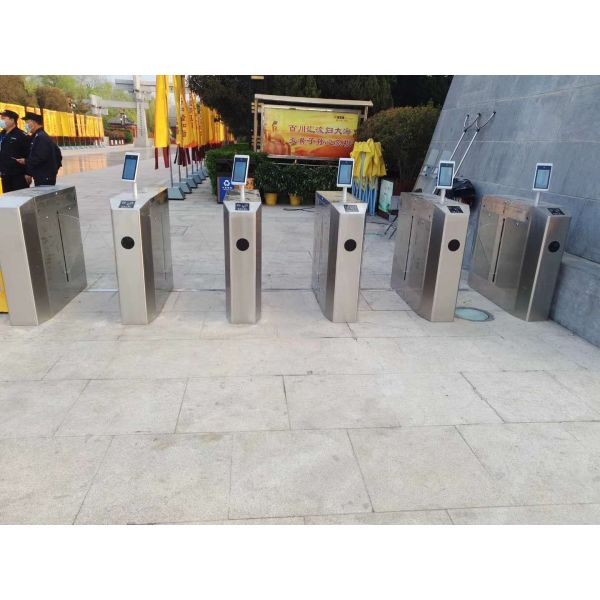 Stainless Steel Flap Barrier Gate Fast Opening For Metro Stations