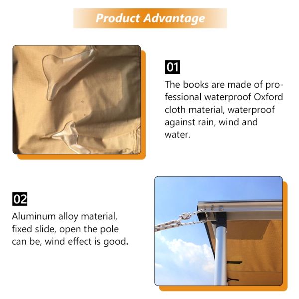 270-Degree Freestanding Awning Premier Design Made in with LED and Aluminium Shell
