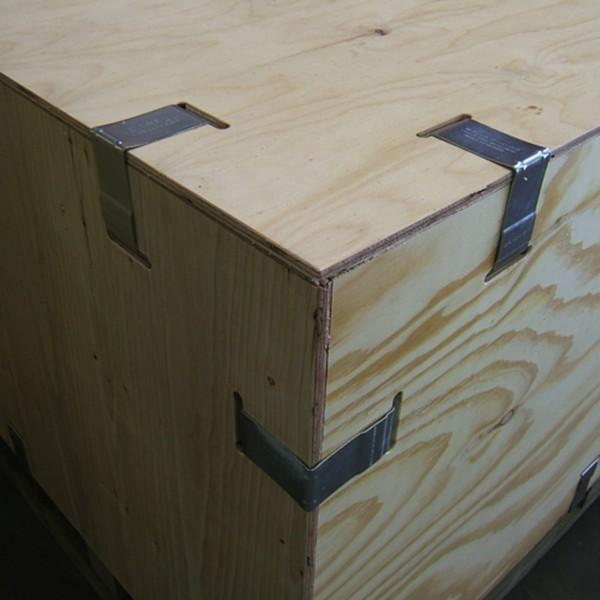 Customized Aluminum Steel Crate Clip Sheet Metal Fabrication Packaging Solution