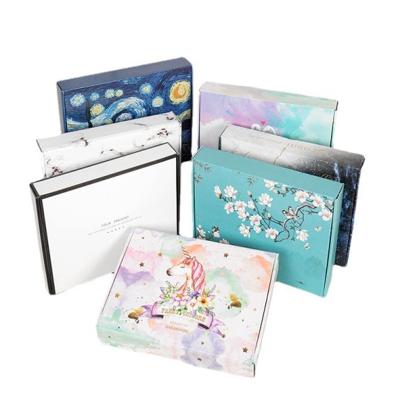 Reciclagem de roupas de cartão corrugado personalizado camisetas embalagem caixa de correio para meias