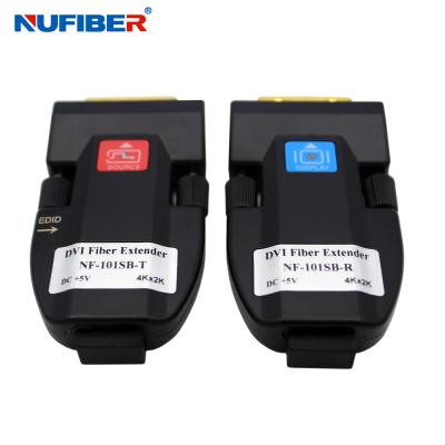 1920x1200 60Hz 1080P Single Core DVI To Fiber Extender Multi Mode 500 Meters