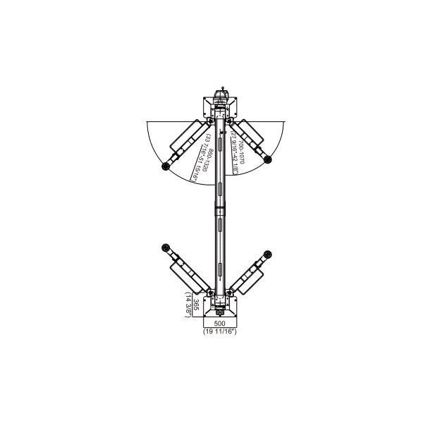4200kg CE Approved 2 Post Clear Floor Hydraulic Car Lift 2850mm Width Between