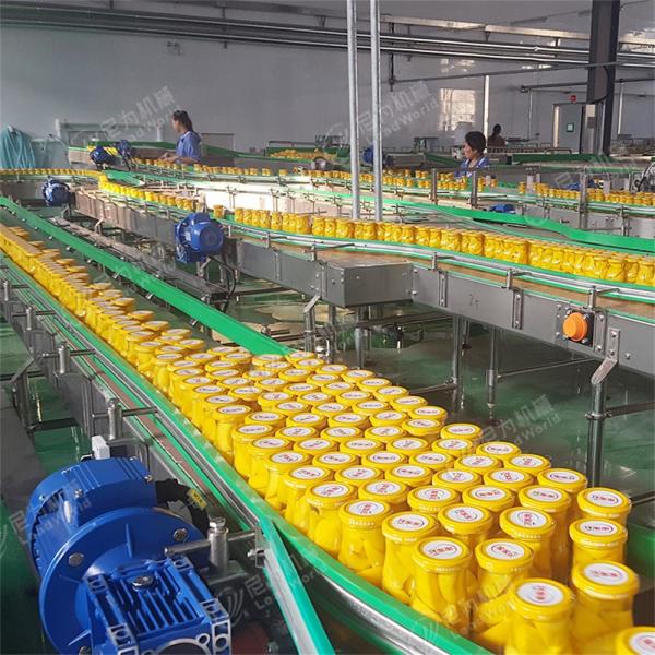 Linha de produção de alimentos enlatados de frutas para embalagens de pêssego amarelo