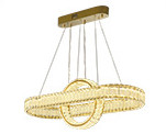 Dimmable Modern Ring Chandelier 90W 315W 3 Ring Crystal Pendant Light