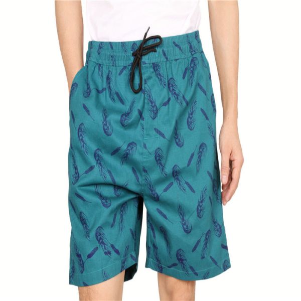 100% Cotton Mens Printed Cotton Shorts Floral Cotton Shorts