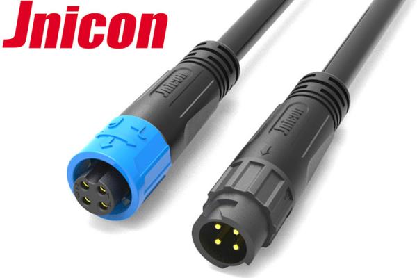 Jnicon Bayonet Waterproof LED Connectors , 4 Pin Male Female AC Cable Connectors