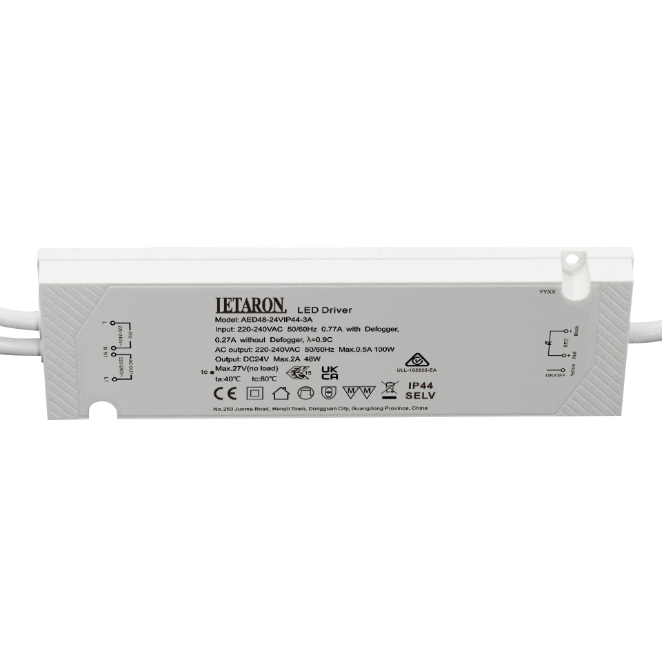 48W 24V Constant Voltage LED Driver With 30000 Hours Warranty CE/SAA Approved