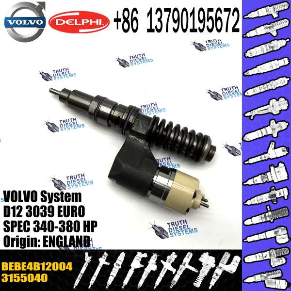 Инжектор топлива 3155040 двигателя дизеля прямой связи с розничной торговлей 8113409 BEBE4B12001 BEBE4B12004 для HP СПЕЦИФИКАЦИЙ 340-380 ЕВРО D12 3039