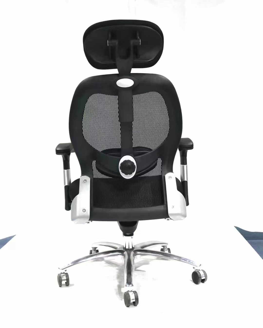 Ergonomic Office Chair with Adjustable Head Support and PU Nylon Castors - 5 Years Warranty