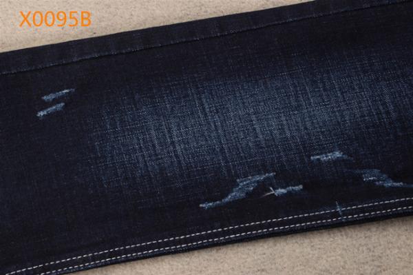 os lados 11oz dois Slub 21,6% a tela da sarja de Nimes do Spandex do algodão de rayon 74% do poliéster 2,4%