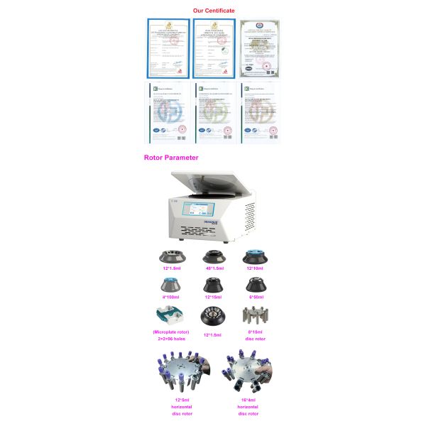 High Speed Refrigerated Benchtop Centrifuge 18500rpm 6x100ml Centrifuge For Lab