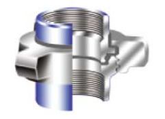 Blue Oil Well Drilling Equipment Equal Shape High Middle Low Pressure Union