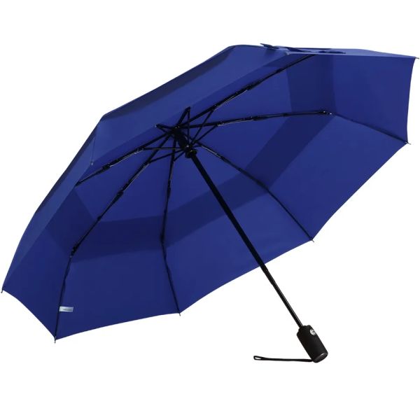 Customized Color Wind Resistant Small Folding Backpack Umbrella for False Double Layer