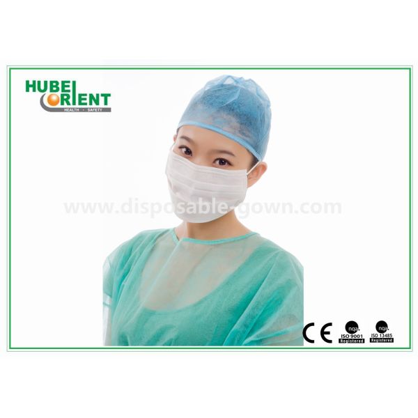 Anti - Static White Disposable Face Mask with Ear Loop , Comfortable