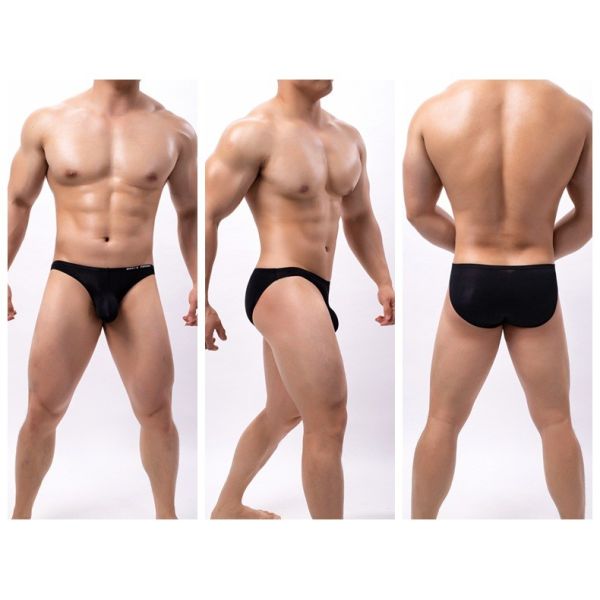 Bikini Mens Briefs Underwear With Pouch Breathable Sports Long Bulge Thong Lingerie