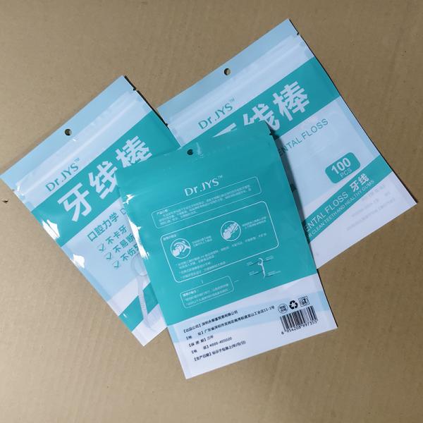 Wholesale Plastic Composite Bags For Floss Picks Stand-up Pouch Flat Pouch