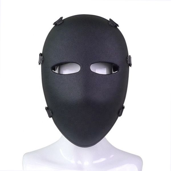 NIJ IIIA Bulletproof Face Mask Full Face PE Aramid For Safety Protection
