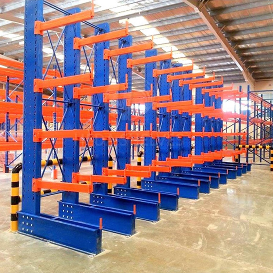 Estantes de acero con voladizo de trabajo pesado personalizados para almacenamiento en almacenes