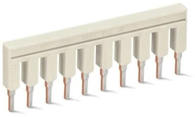WAGO TOPJOB Rail Mounted Terminal Blocks Continuous Jumper 2/3/4/5/10 Pins Insulation Light Gray