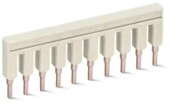WAGO TOPJOB Rail Mounted Terminal Blocks Continuous Jumper 2/3/4/5/10 Pins Insulation Light Gray