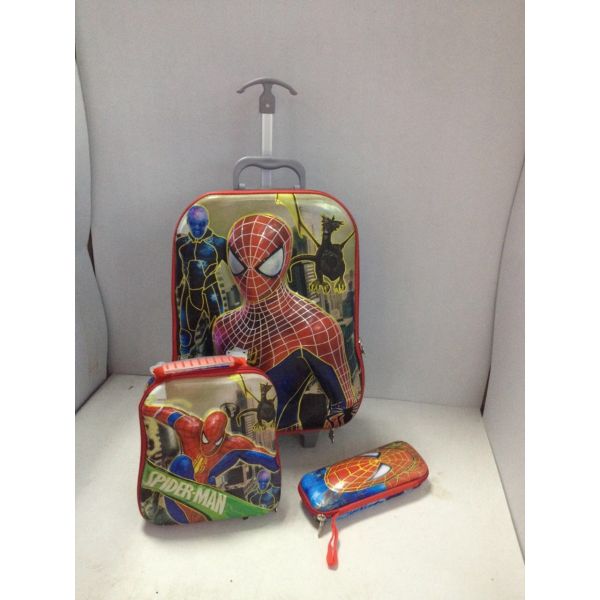 Hot sale 6D Kids Trolley 3 pcs / trolley school bags / children travel bags