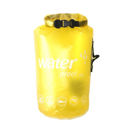 10L 20L Transparent Dry Bag , PVC Outdoor Camping Dry Bags Water Resistant