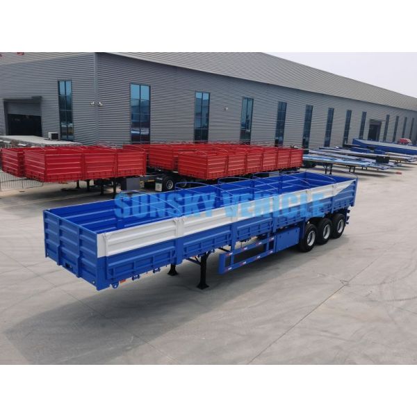 3 Axle Dropside Semi Trailer 40FT Side Wall Semi Trailer Grain Semi Trailer