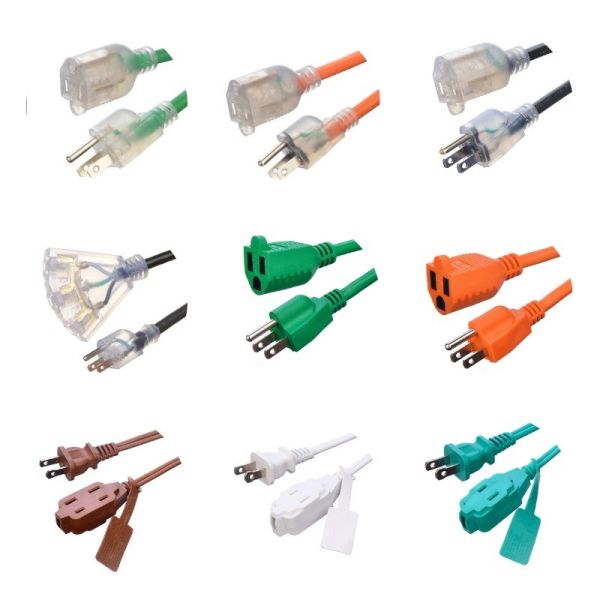 16/3 Gauge ETL Certified Outdoor Extension Cord for Cable Customization with Illuminated Indicator 13A 1625W 16AWG SJTW