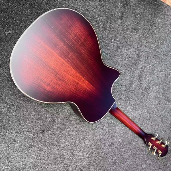 AAAAA solid koa top k24ce body SOLID KOA back side Taylor style acoustic guitar bone nut