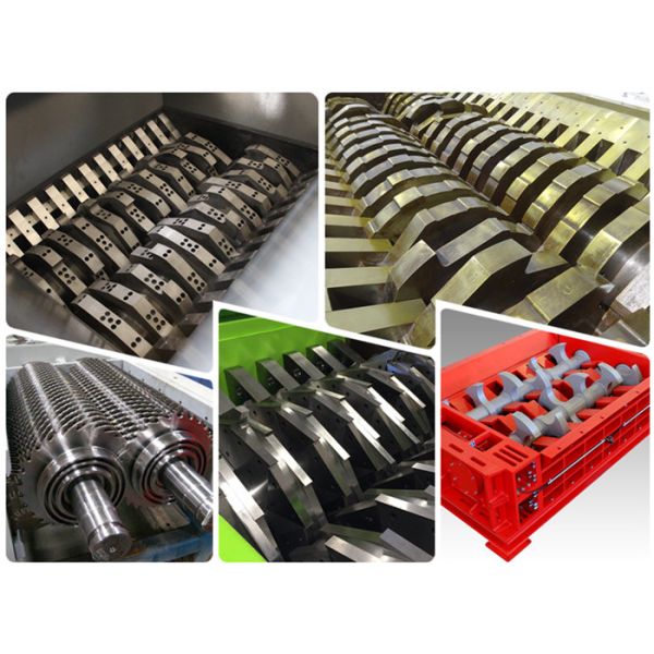 Double Shaft Shredder with Six-fold Seal Helix Tool Arrangement and Hexagonal Cutter Design for Efficient Metal Shredding