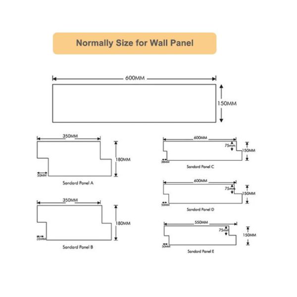 Peach Pink Walkway 150x600mm Cultured Stone Veneer Panels