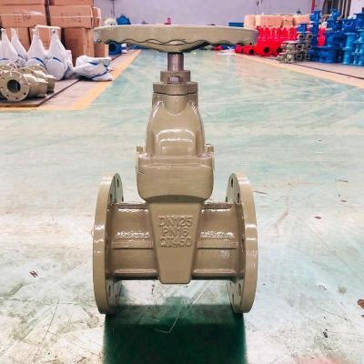 Pn16 Non Rising Stem Gate Valve GGG50 Ductile Iron Flange End Rubber Seat
