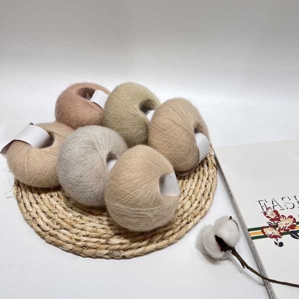 Шарик Mohair вязать почистил пряжу щеткой пряжи изготовленную на заказ причудливую