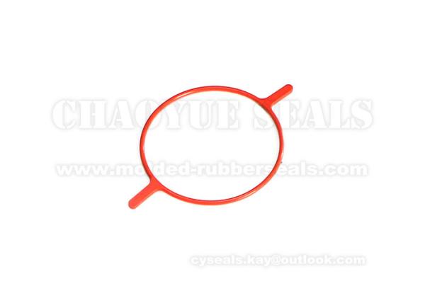 Orange EPDM Rubber Gasket Washer Seal Nonstandard Irregular Shaped 2mm Cross