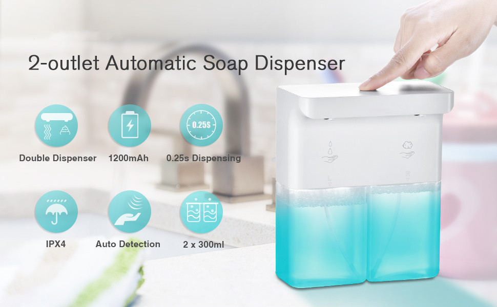 Сопла 600ML OEM распределителя жидкостного мыла датчика ABS двойные