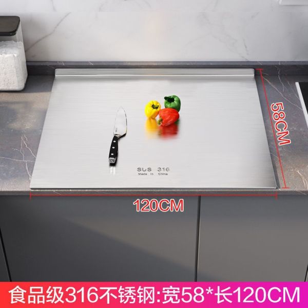 Durable Kitchen Tools Non-Slip Bamboo Chopping Board with Defrosting and Measurement