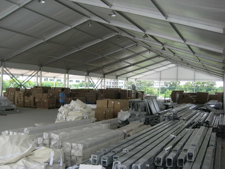 White Waterproof Industrial Aluminum Frame Tent For Storage Warehouse