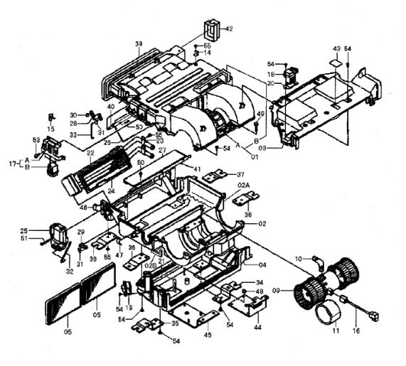 Двигатель для воздуходувки блока 4475716 кондиционеров для частей экскаватора Хитачи ZX70